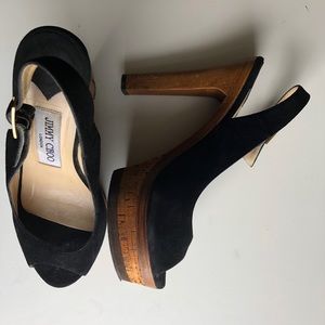 Jimmy Choo Cork/Suade Heels